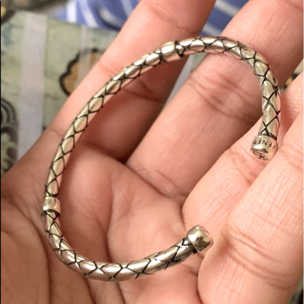 925 Screw Thread Pattern Bracelet - image 7